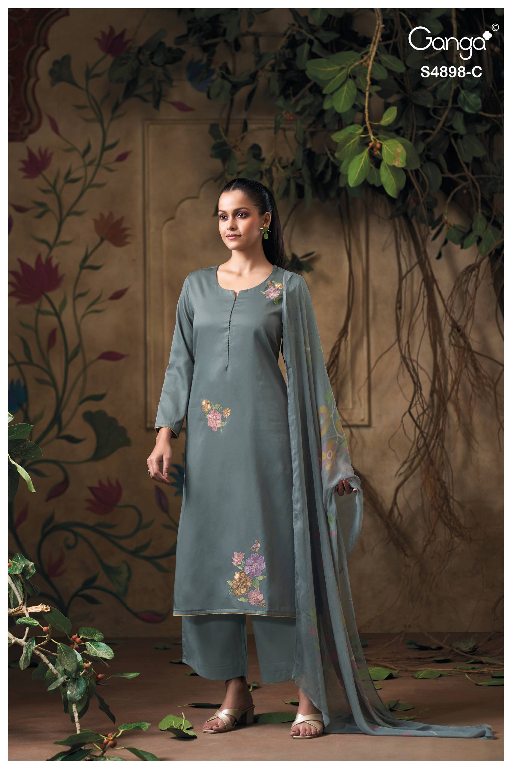 INEZA 4898 Series BY GANGAFASHION Stylish Beautiful Colourful COTTON SATIN Dresses At Wholesale Price